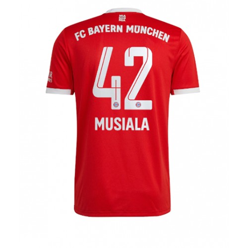 Bayern Munich Jamal Musiala #42 Hemmatröja 2022-23 Kortärmad Bayern Munich Jamal Musiala #42 Hemmatröja 2022-23 Kortärmad